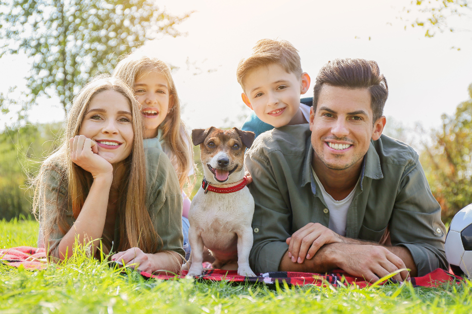 Family enjoying time together outdoors